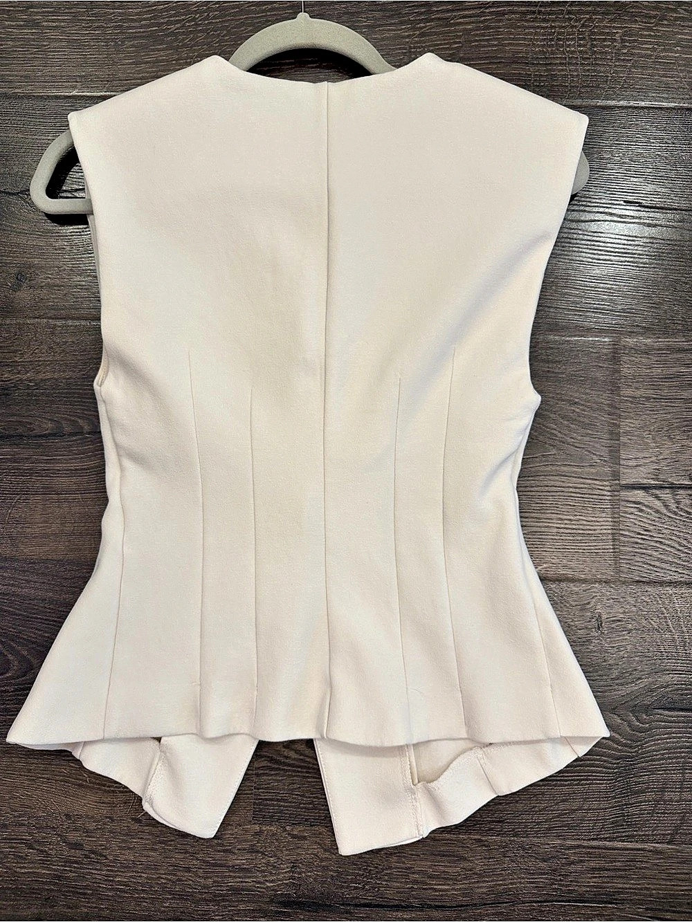 ZARA Vest and Barrel Leg pants set in Oyster-White Size Medium - Picture 2 of 10